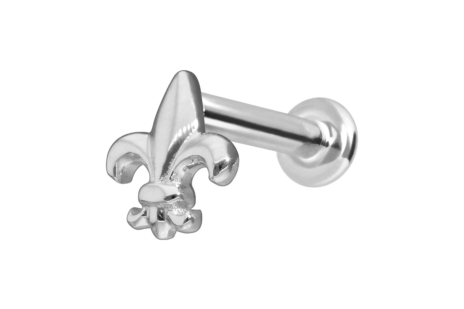 14 Karat Gold Labret Piercing mit Push Fit LILIE